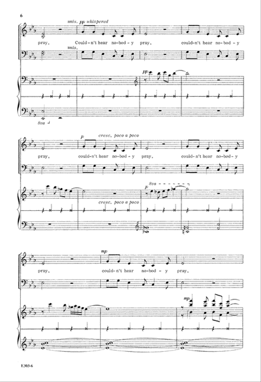 I Couldn't Hear Nobody Pray (Digital Download) 4-Part scores gallery preview page 6