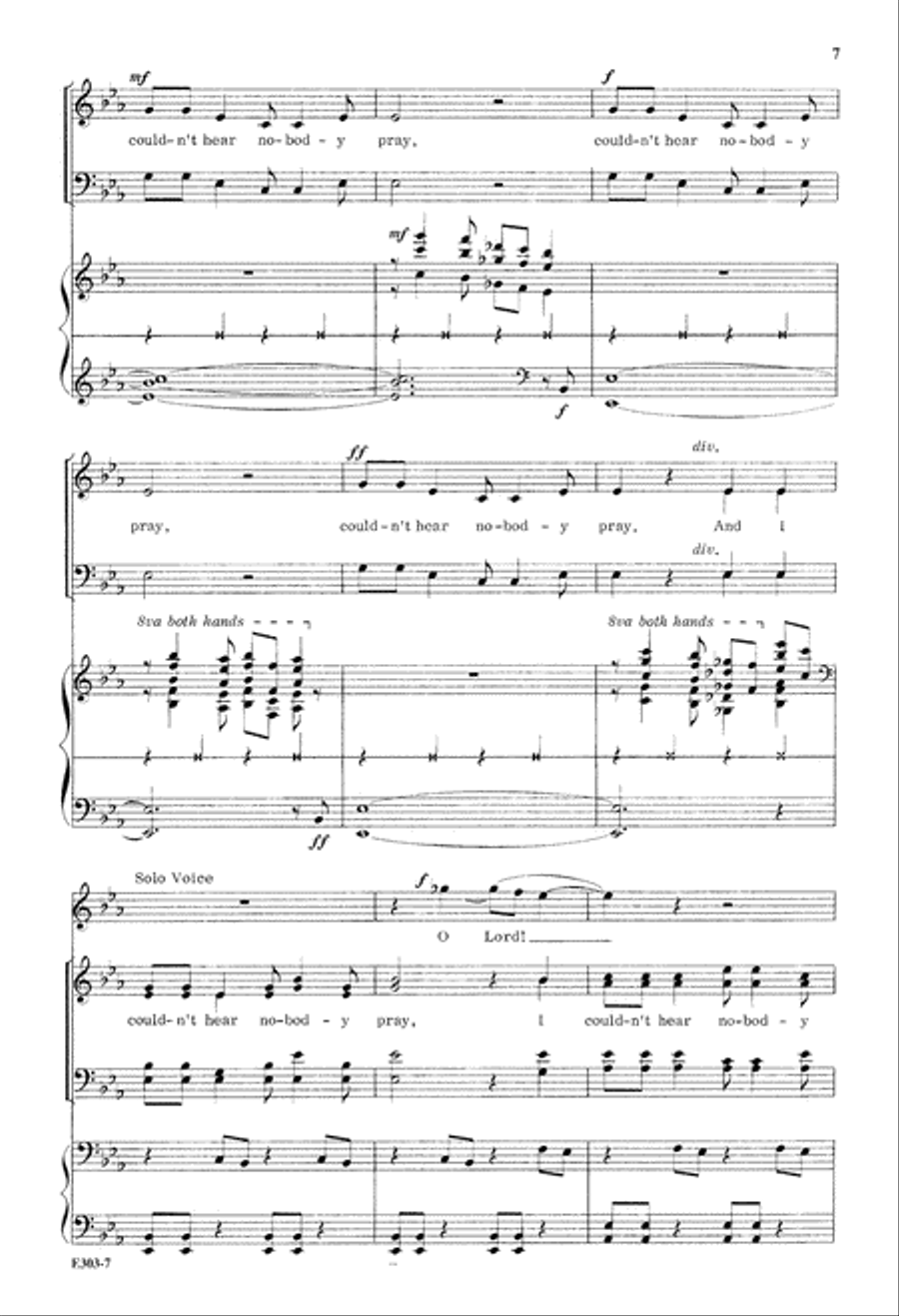 I Couldn't Hear Nobody Pray (Digital Download) 4-Part scores gallery preview page 7