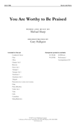 You Are Worthy to Be Praised - Orchestra Score/Parts