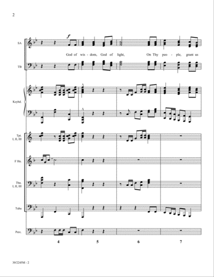 For the Living of These Days - Brass and Percussion Score/Parts Horn scores gallery preview page 2