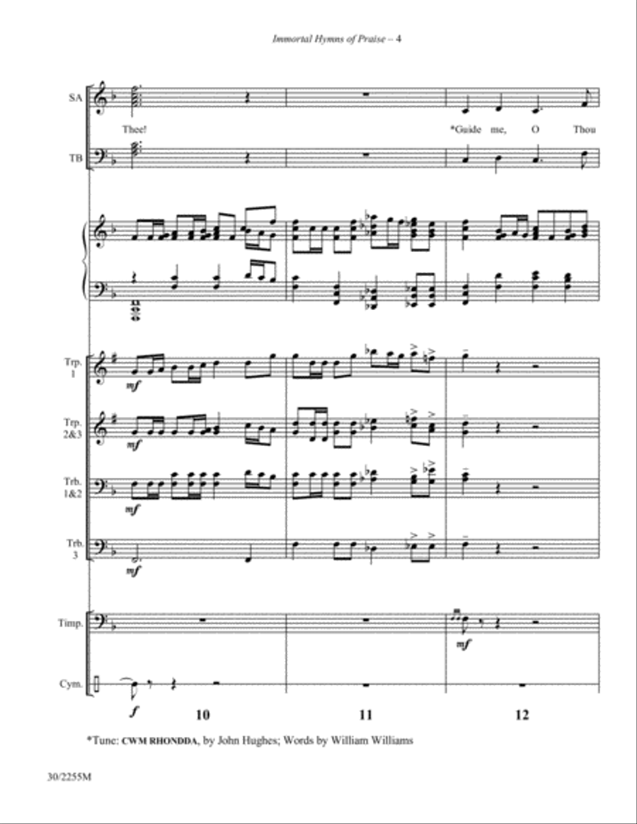 Immortal Hymns of Praise - Brass and Percussion Score and Parts Trombone scores gallery preview page 6