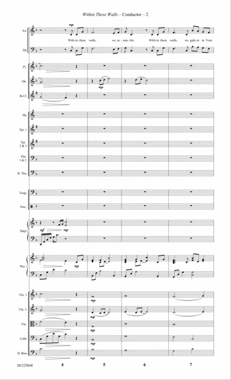 Within These Walls - Orchestral Score and Parts Orchestra scores gallery preview page 4