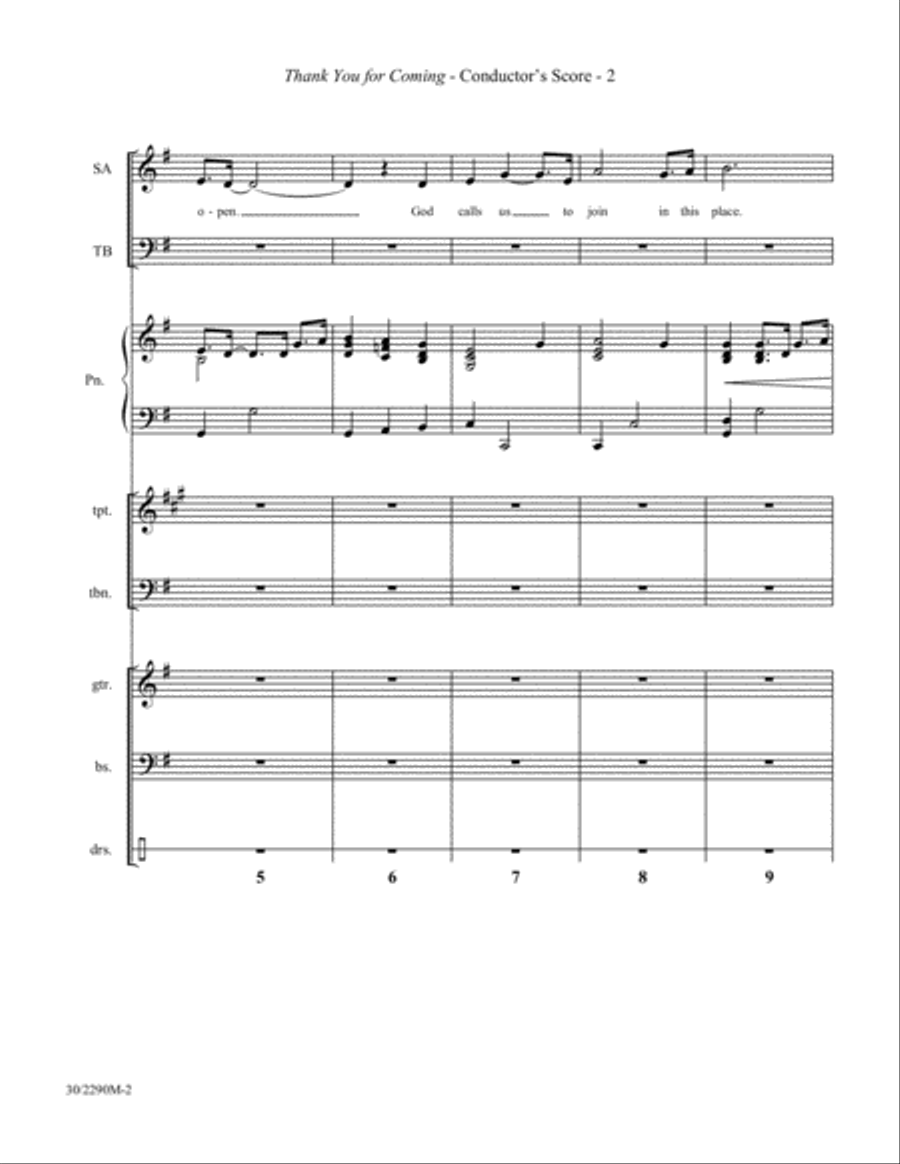 Thank You for Coming - Brass and Rhythm Score/Parts Trombone scores gallery preview page 4