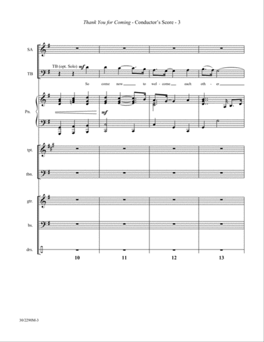 Thank You for Coming - Brass and Rhythm Score/Parts Trombone scores gallery preview page 5