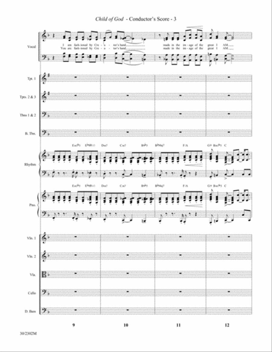 Child of God - Brass, Strings and Rhythm Score/Parts Orchestra scores gallery preview page 3