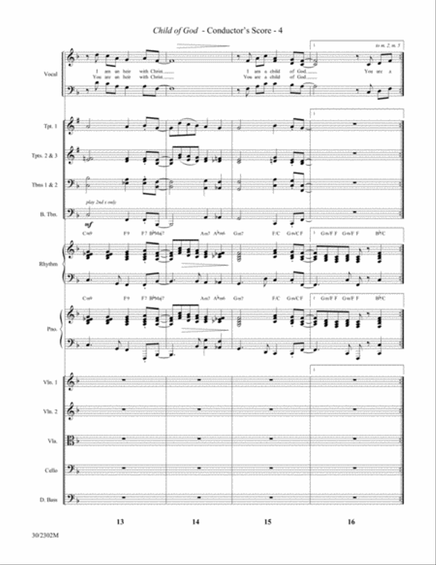 Child of God - Brass, Strings and Rhythm Score/Parts Orchestra scores gallery preview page 4