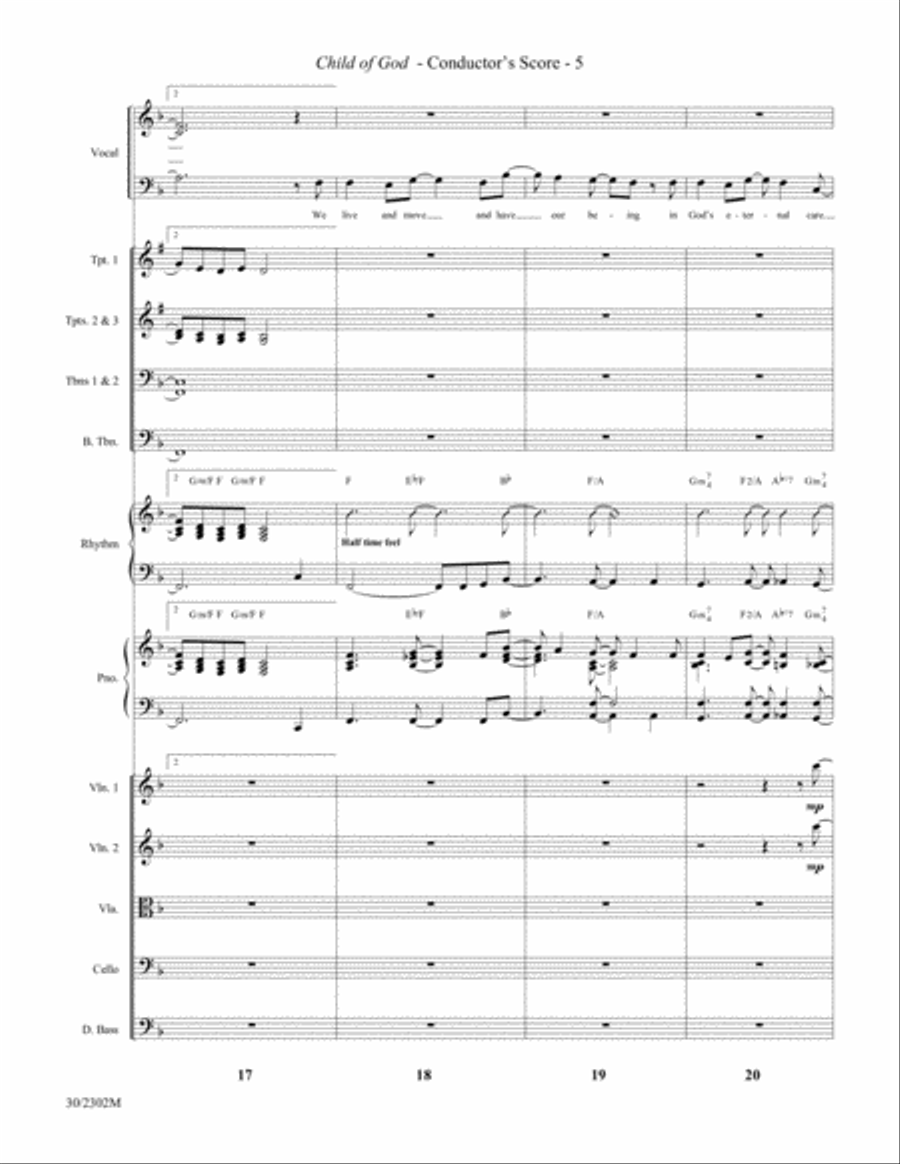 Child of God - Brass, Strings and Rhythm Score/Parts Orchestra scores gallery preview page 5