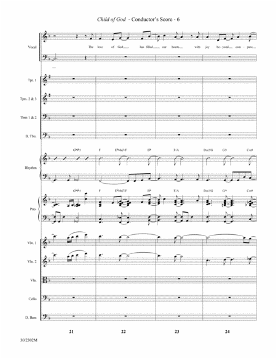 Child of God - Brass, Strings and Rhythm Score/Parts Orchestra scores gallery preview page 6