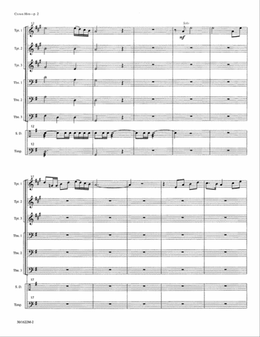 Crown Him, Lord of All - Brass and Percussion Trombone scores gallery preview page 4