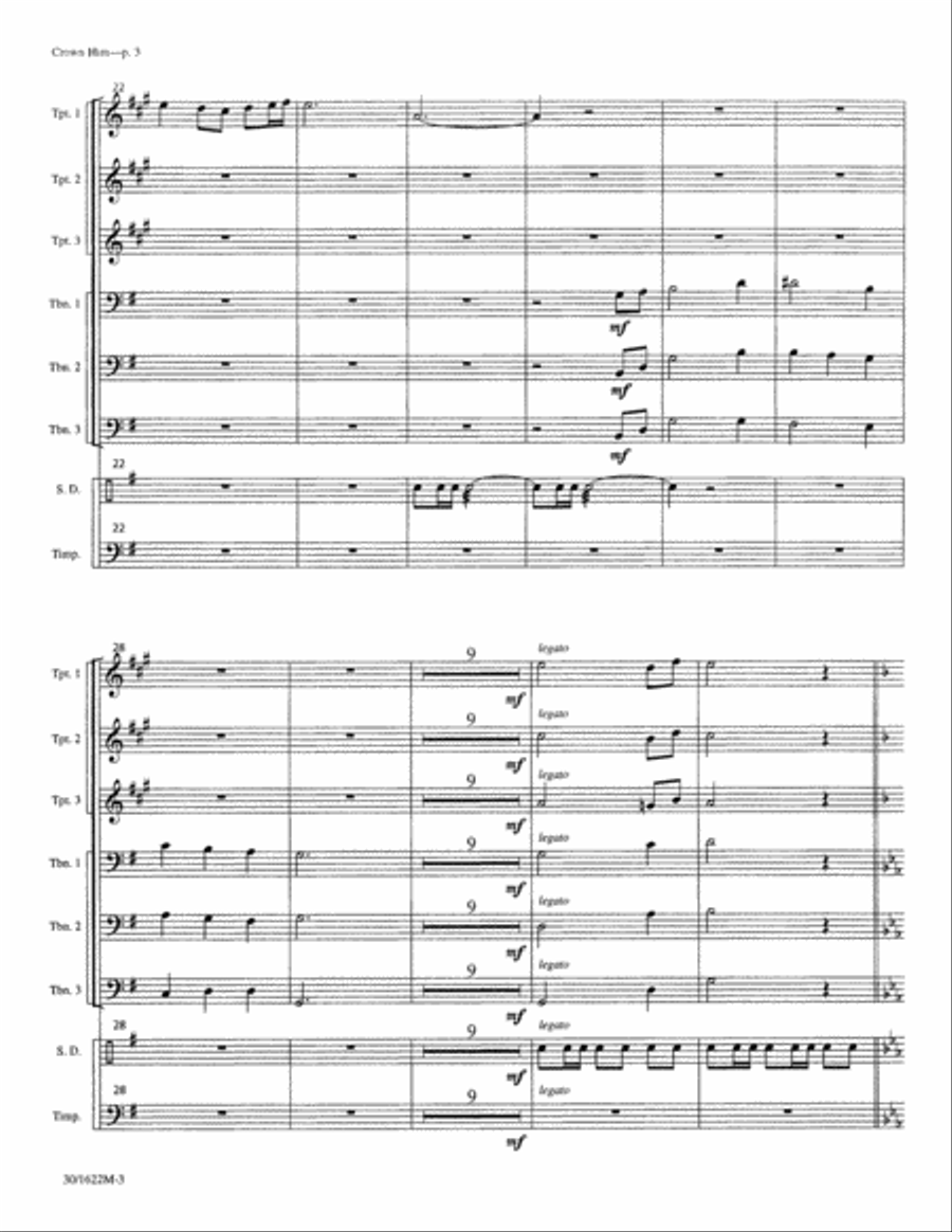 Crown Him, Lord of All - Brass and Percussion Trombone scores gallery preview page 5