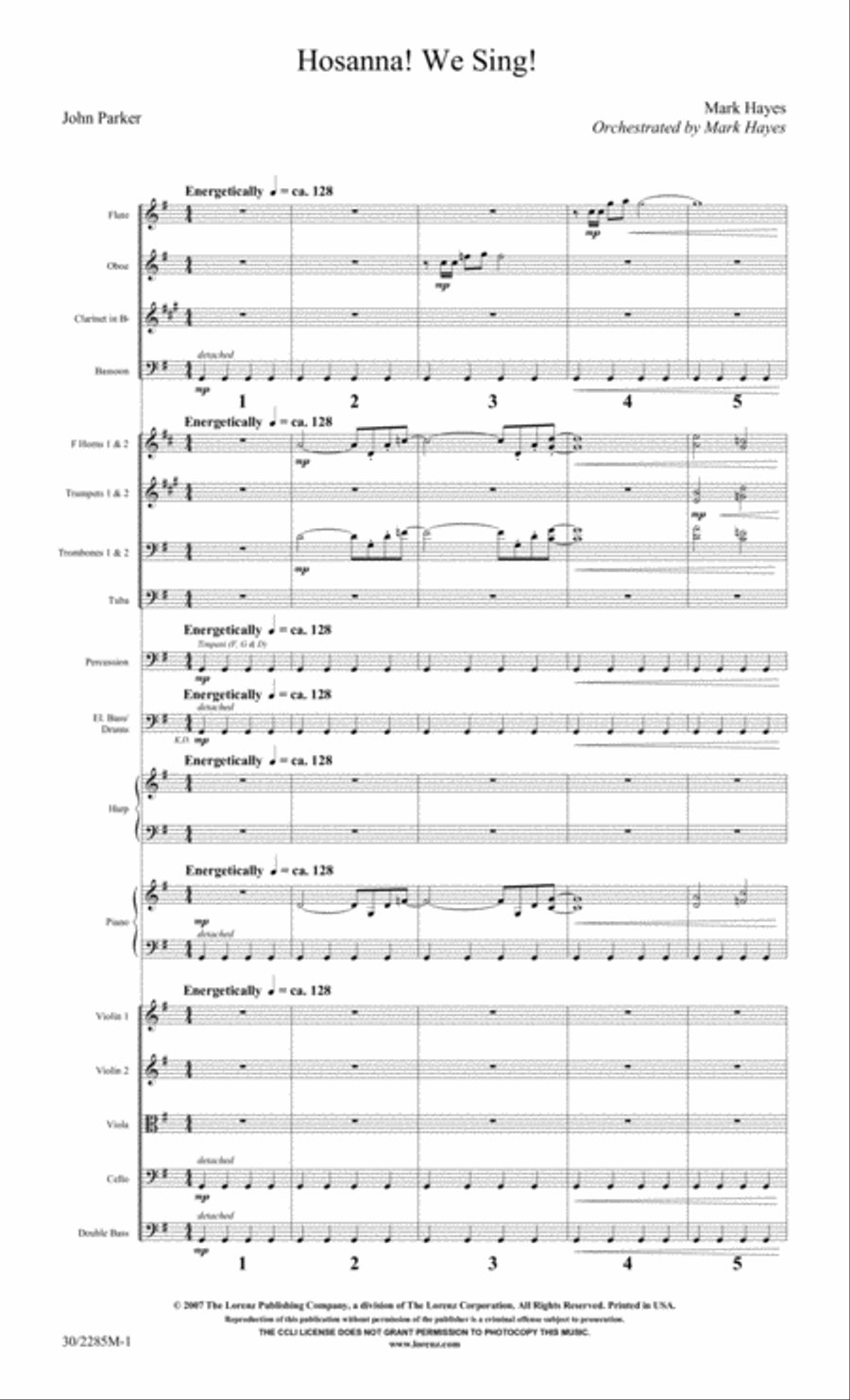 Hosanna! We Sing! - Full Orchestral Score and Parts Full Orchestra scores gallery preview page 3