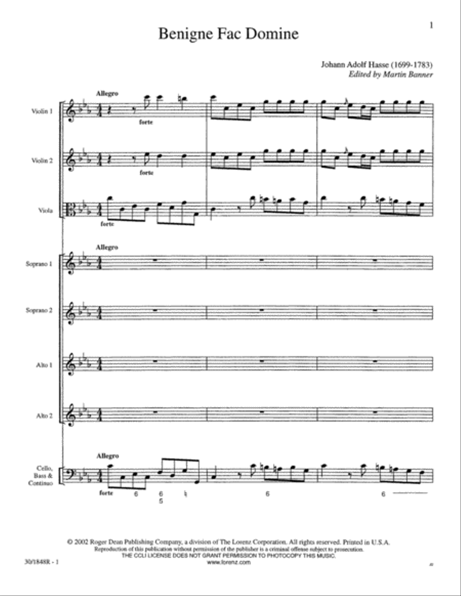 Benigne Fac Domine - String Orch Choir scores gallery preview page 3