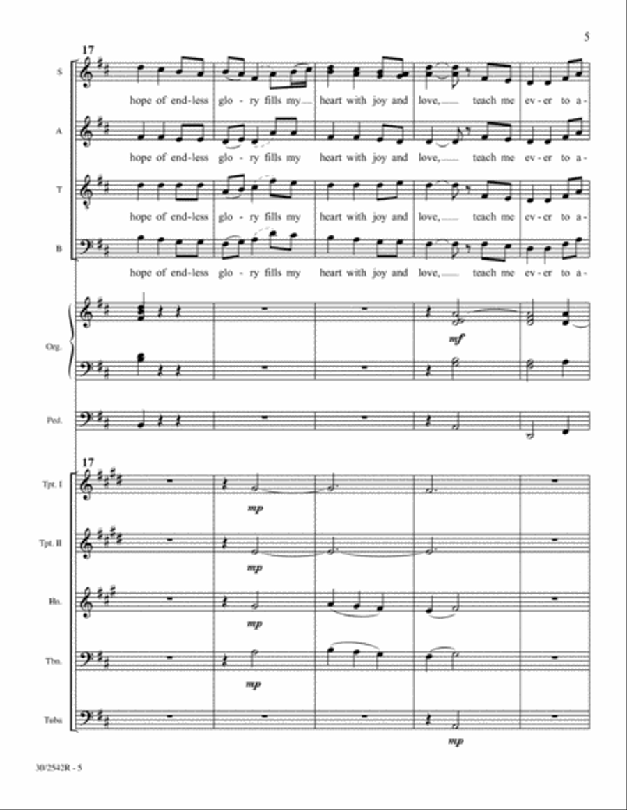 Come, Thou Fount of Every Blessing - Brass Score and Parts Choir scores gallery preview page 5