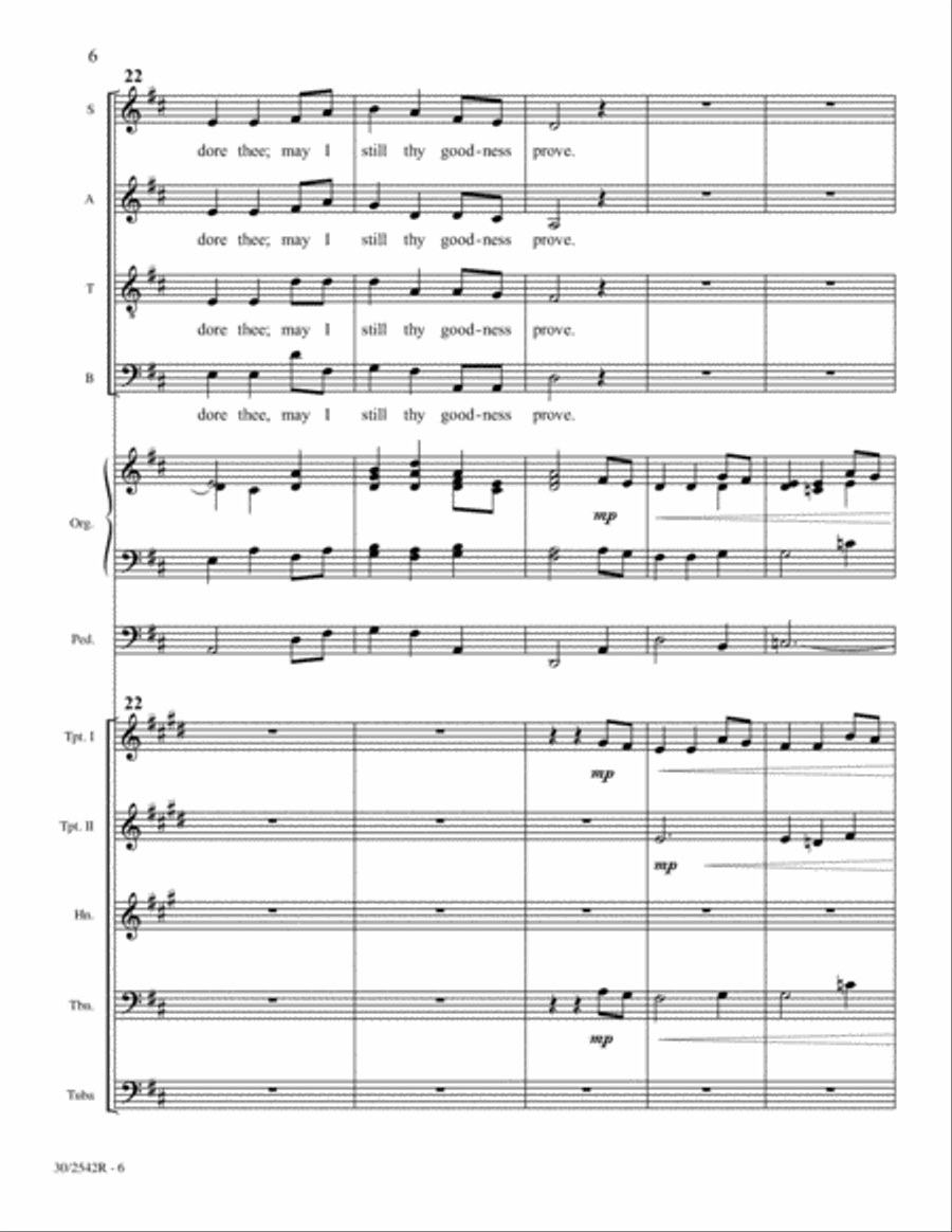 Come, Thou Fount of Every Blessing - Brass Score and Parts Choir scores gallery preview page 6