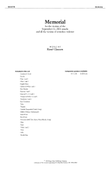 Memorial - Orchestral Full Score and Parts