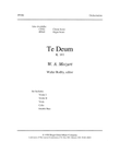 Te Deum - Score and Parts