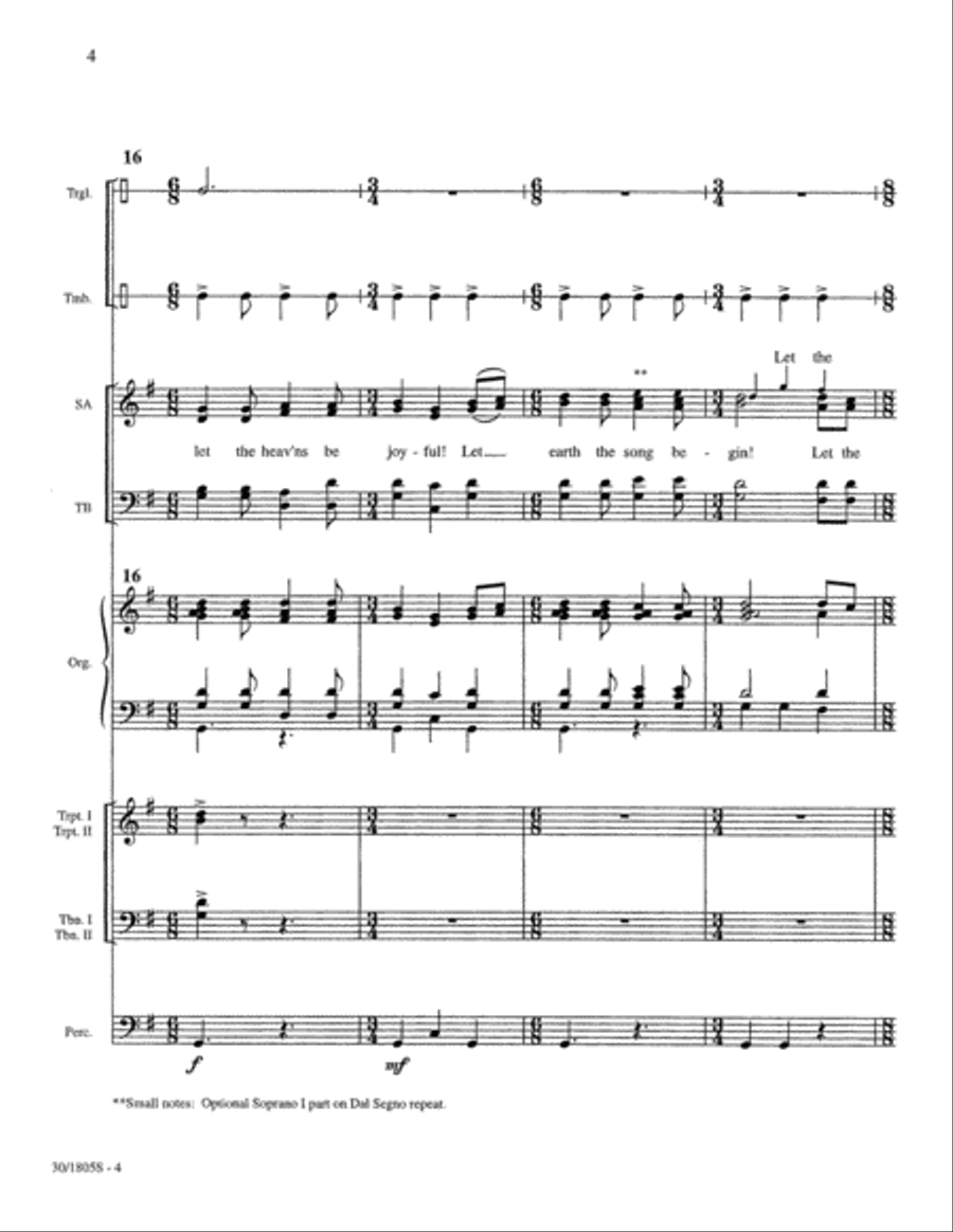 Now Let the Heavens Be Joyful - Brass and Percussion Trombone scores gallery preview page 6