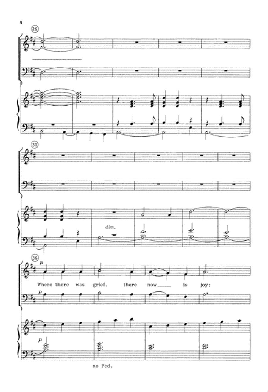 The Strife Is O'er (Digital Download) 3-Part scores gallery preview page 4