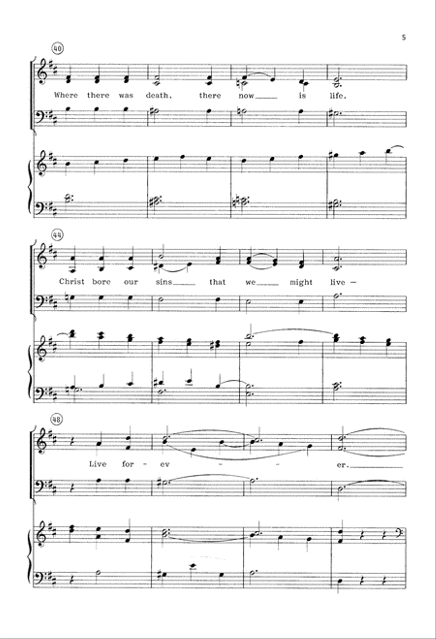 The Strife Is O'er (Digital Download) 3-Part scores gallery preview page 5