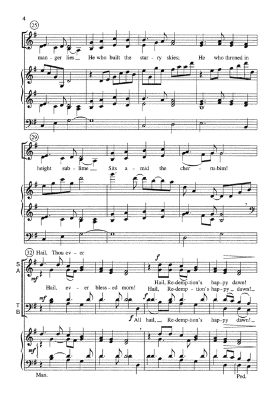 See Amid the Winter's Snow (Digital Download) 4-Part scores gallery preview page 4