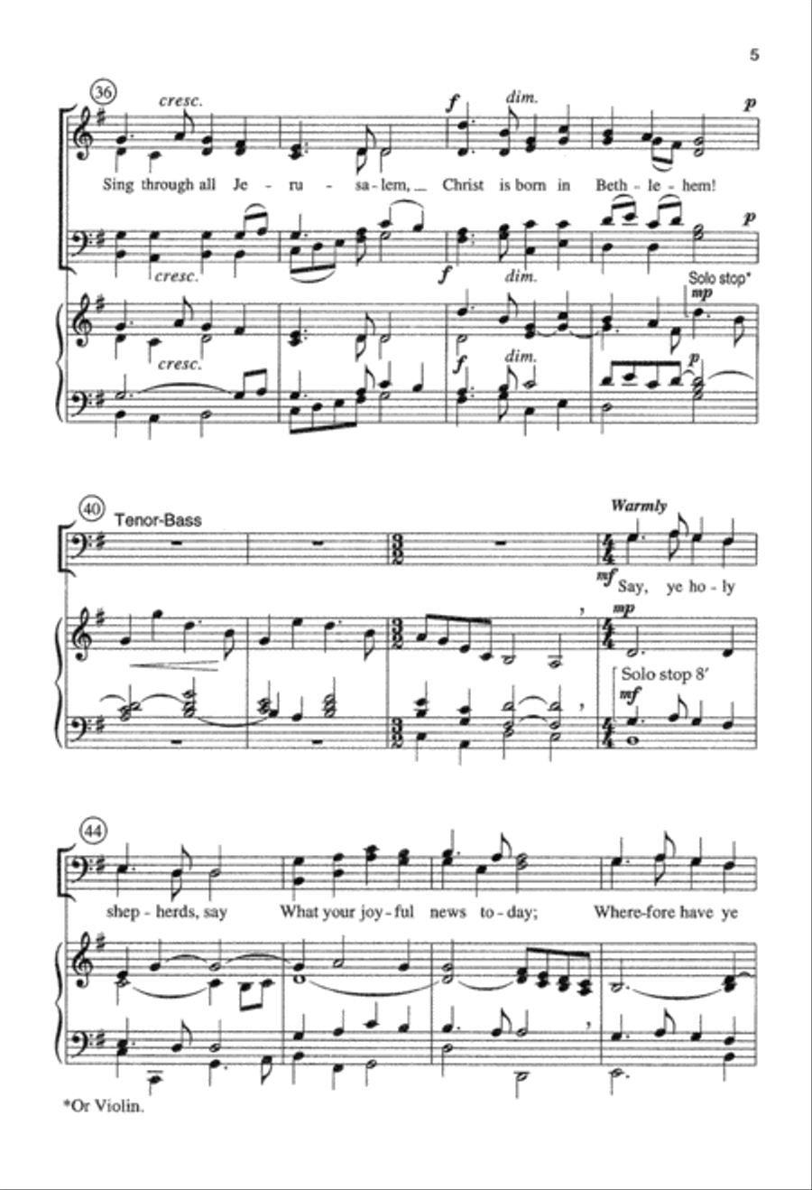See Amid the Winter's Snow (Digital Download) 4-Part scores gallery preview page 5