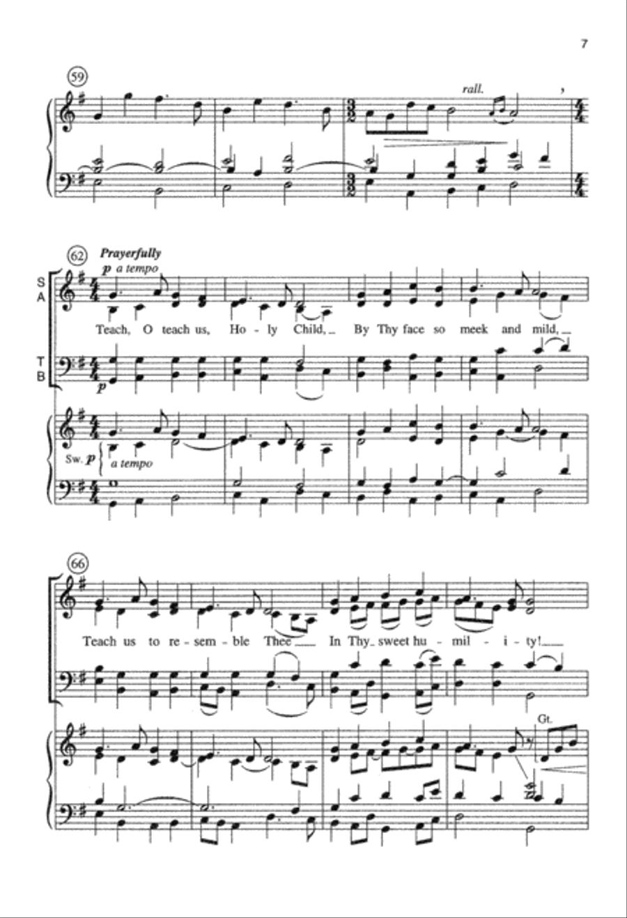 See Amid the Winter's Snow (Digital Download) 4-Part scores gallery preview page 7