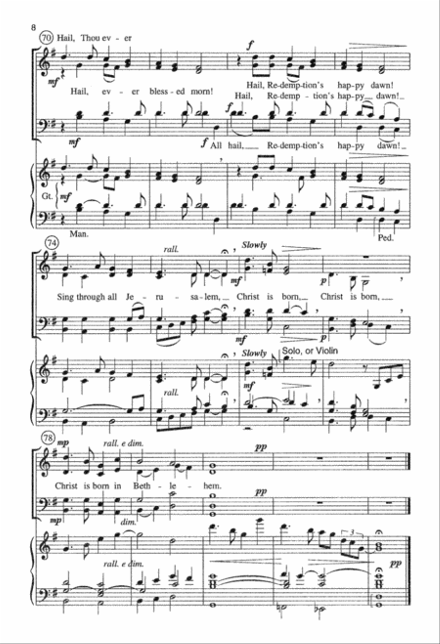 See Amid the Winter's Snow (Digital Download) 4-Part scores gallery preview page 8
