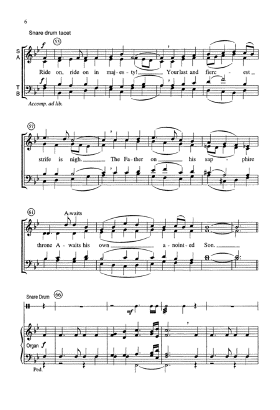 Majesty's Ride (Digital Download) 4-Part scores gallery preview page 6