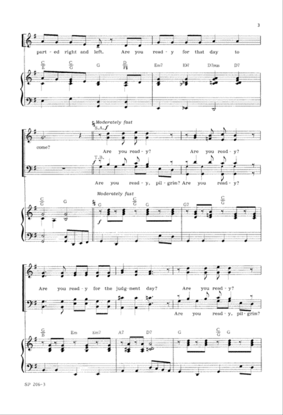 There's a Great Day Coming (Digital Download) 4-Part scores gallery preview page 3