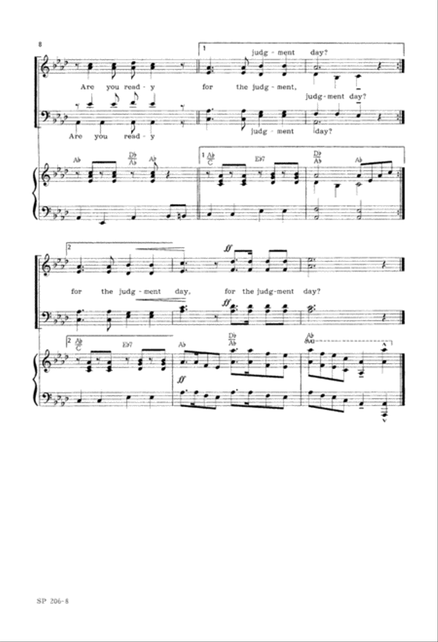 There's a Great Day Coming (Digital Download) 4-Part scores gallery preview page 8