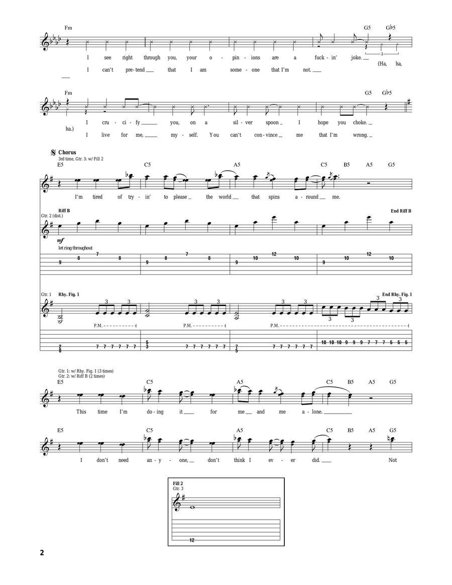 Menace Menace Acoustic Guitar scores gallery preview page 2