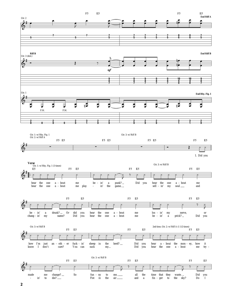 Under And Over It Under And Over It Acoustic Guitar scores gallery preview page 2