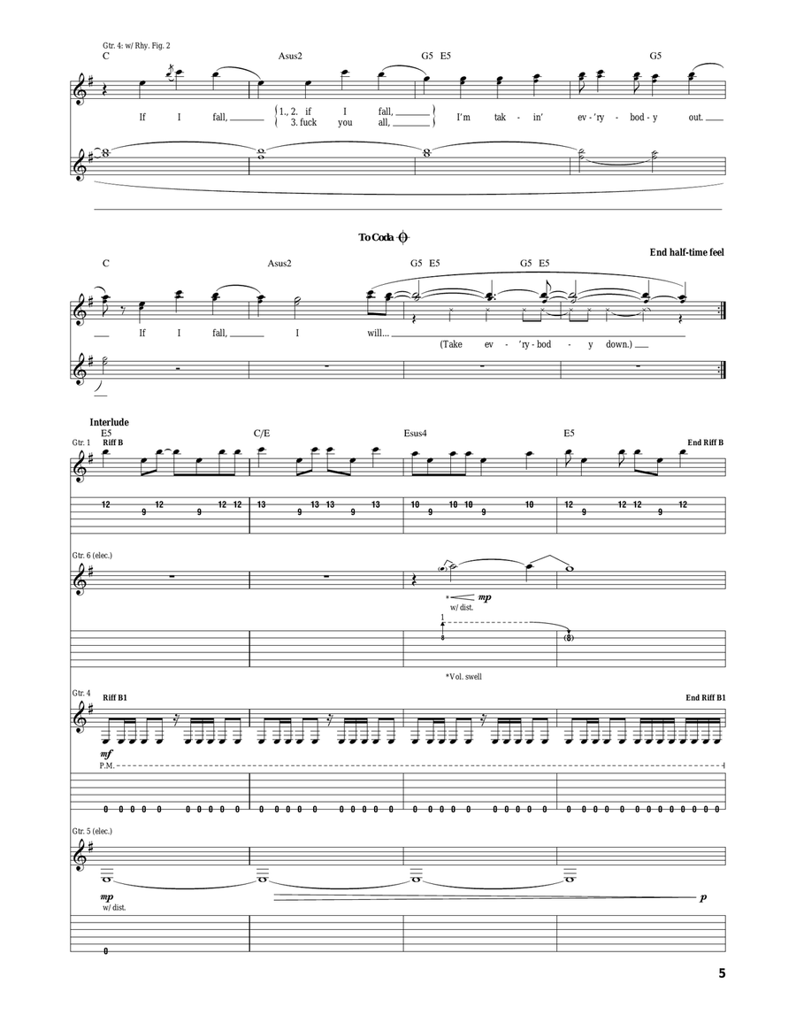 If I Fall If I Fall Acoustic Guitar scores gallery preview page 5