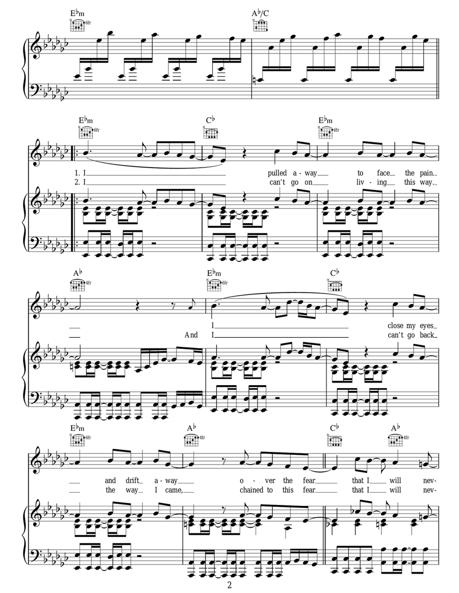 My Heart Is Broken Acoustic Guitar scores gallery preview page 2