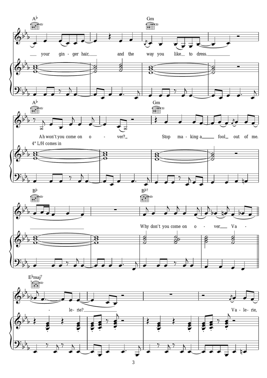 Valerie (feat. Amy Winehouse) Acoustic Guitar scores gallery preview page 3