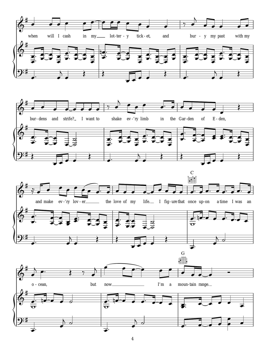 Once Upon A Time There Was An Ocean Acoustic Guitar scores gallery preview page 4