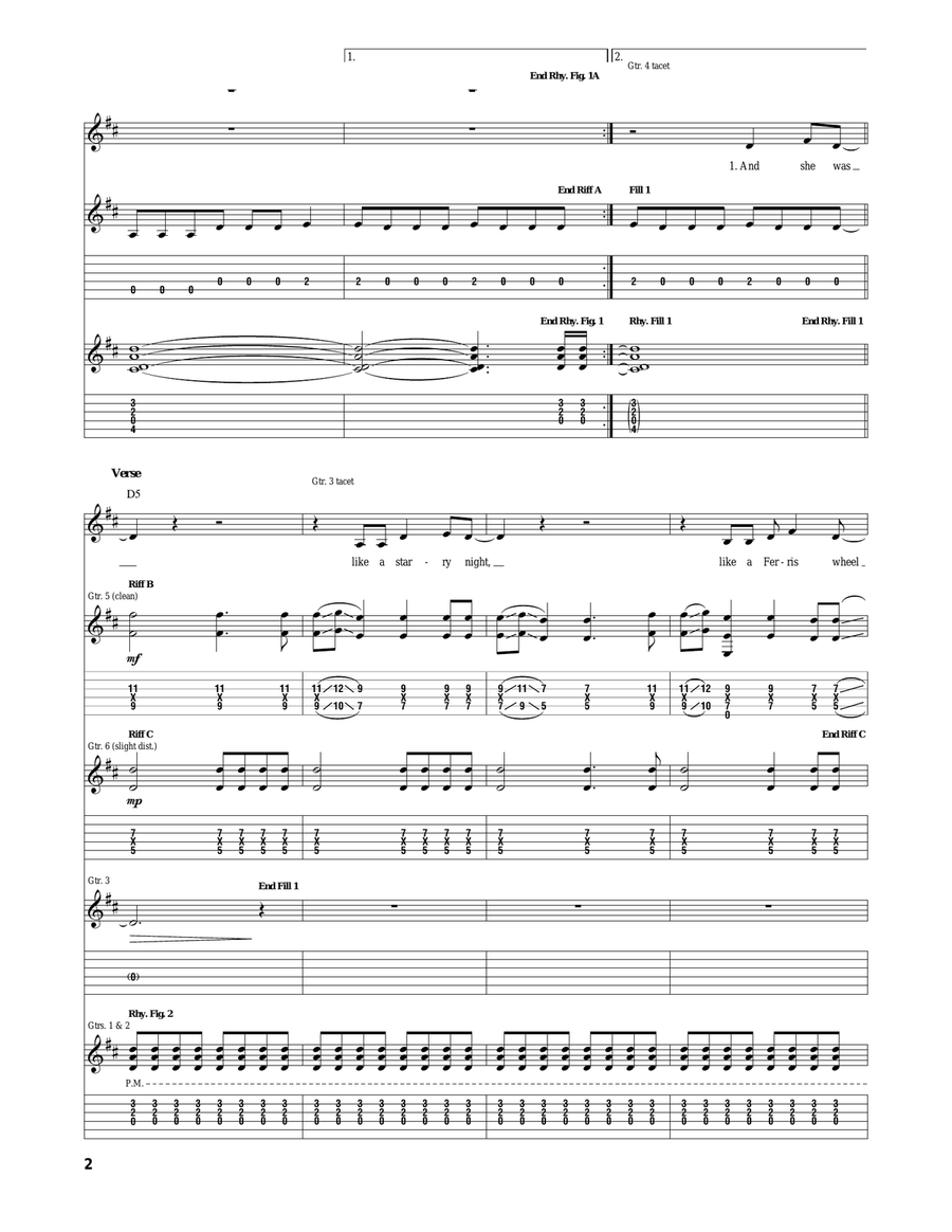 Even If She Falls Even If She Falls Acoustic Guitar scores gallery preview page 2