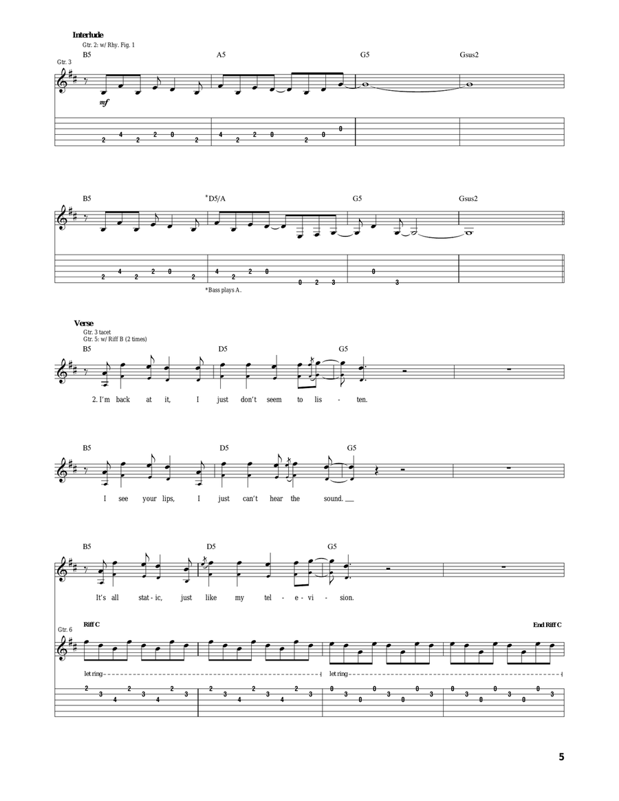 Love Is Dangerous Love Is Dangerous Acoustic Guitar scores gallery preview page 5