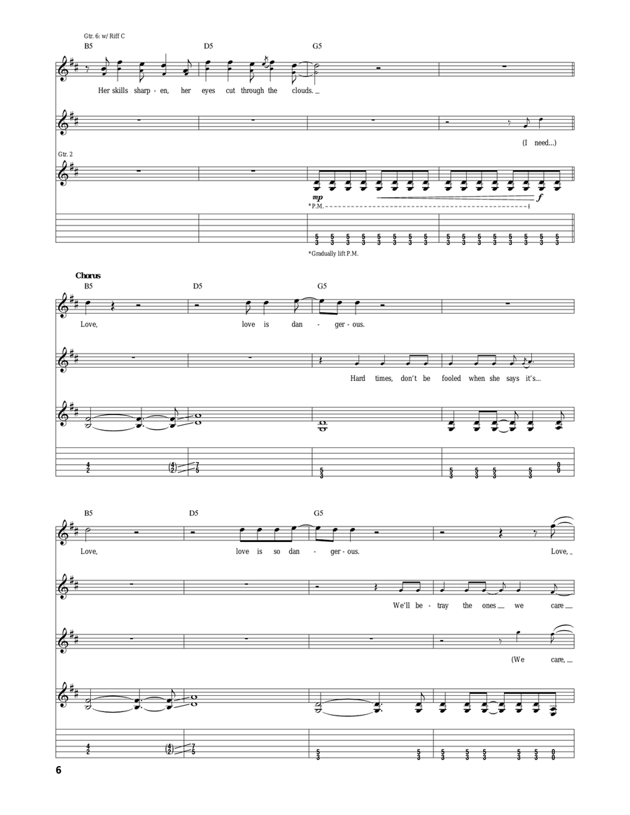 Love Is Dangerous Love Is Dangerous Acoustic Guitar scores gallery preview page 6