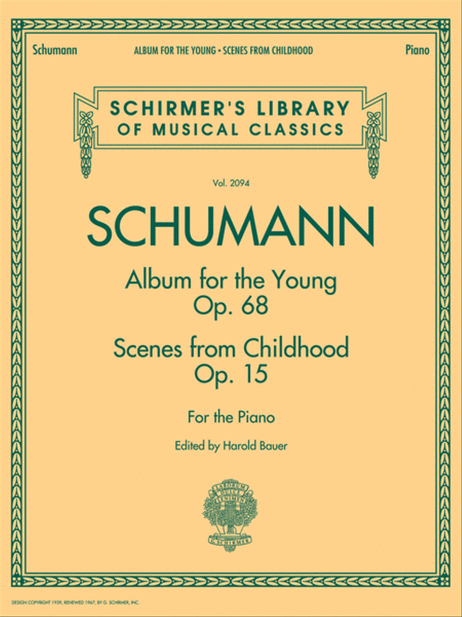 Schumann – Album for the Young • Scenes from Childhood Piano Solo scores gallery preview page 1
