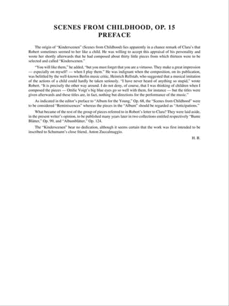 Schumann – Album for the Young • Scenes from Childhood Piano Solo scores gallery preview page 4