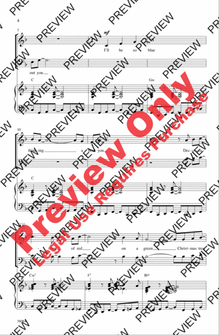 Blue Christmas Blue Christmas 4-Part scores gallery preview page 4