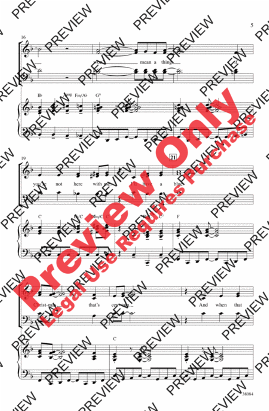 Blue Christmas Blue Christmas 4-Part scores gallery preview page 5