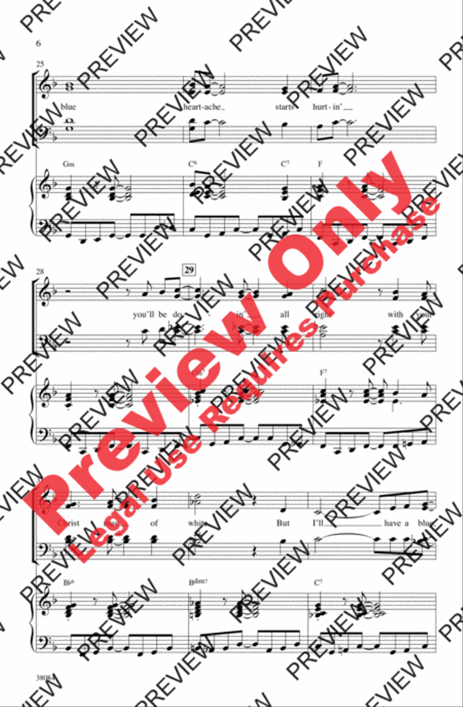 Blue Christmas Blue Christmas 4-Part scores gallery preview page 6