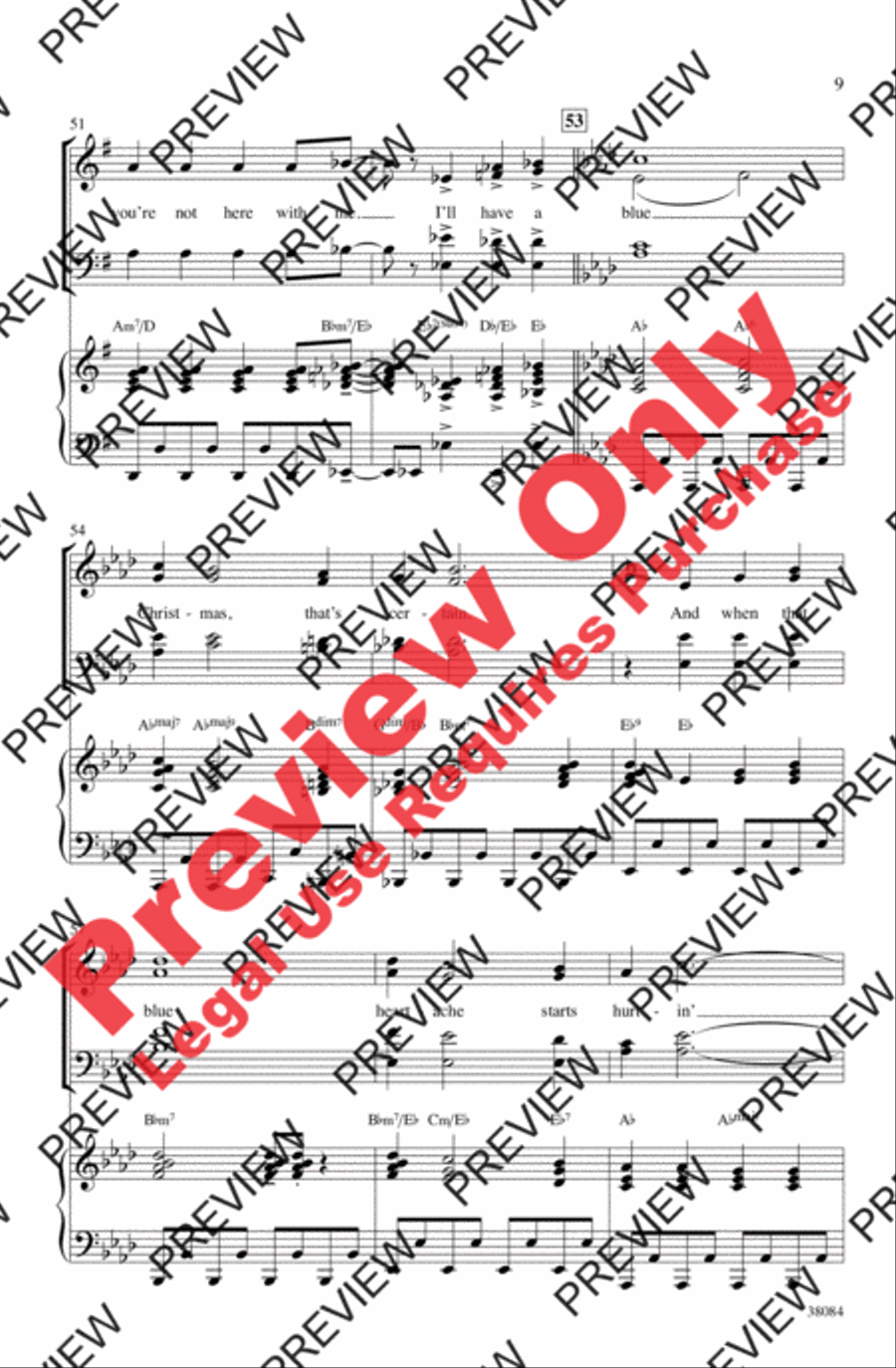 Blue Christmas Blue Christmas 4-Part scores gallery preview page 9