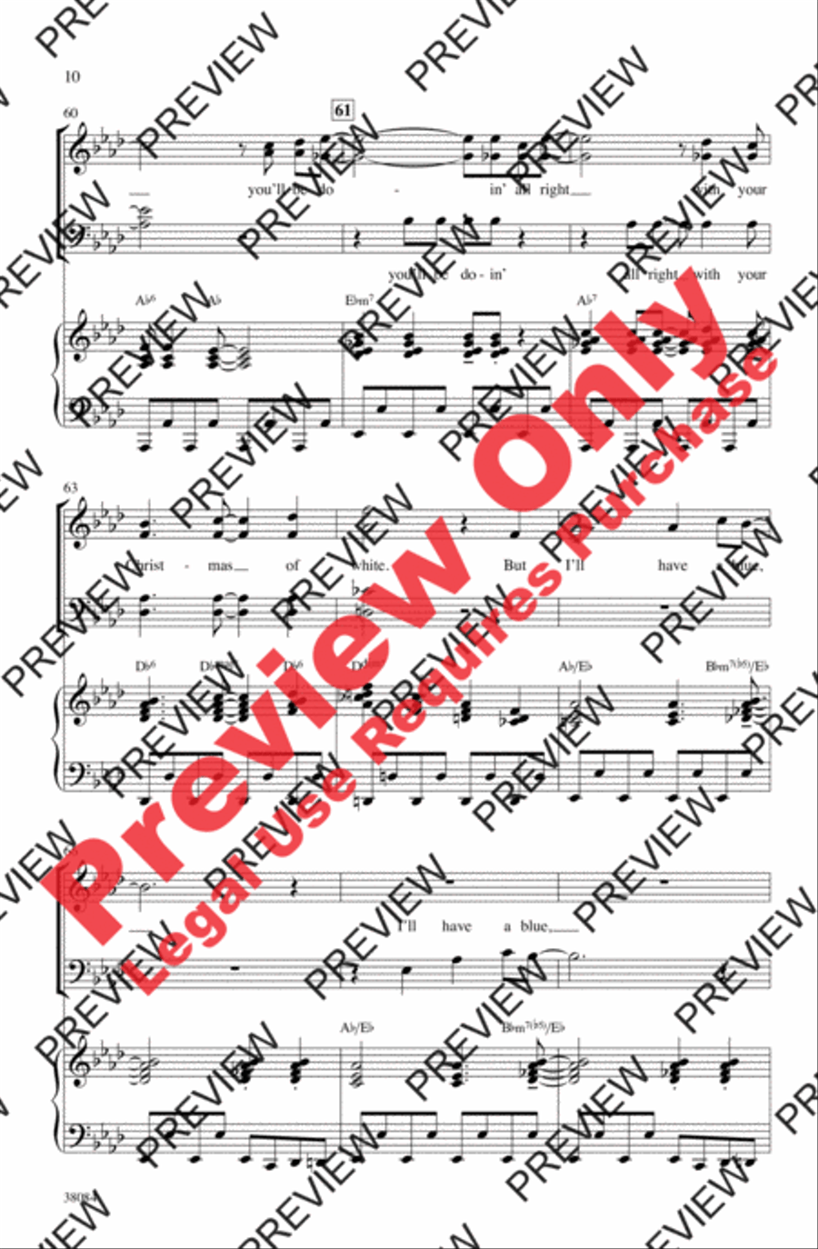 Blue Christmas Blue Christmas 4-Part scores gallery preview page 10