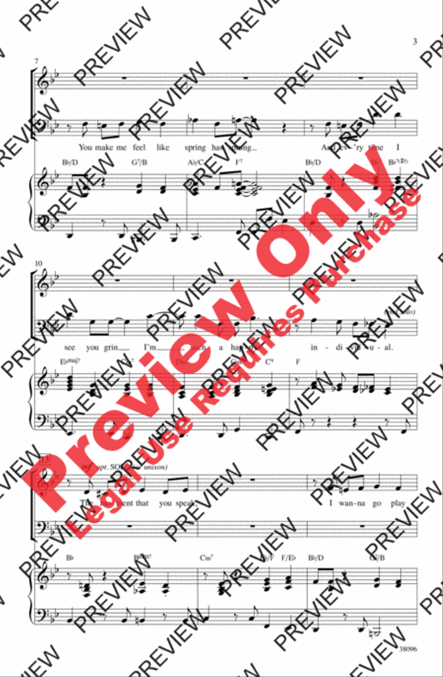 You Make Me Feel So Young 3-Part scores gallery preview page 3
