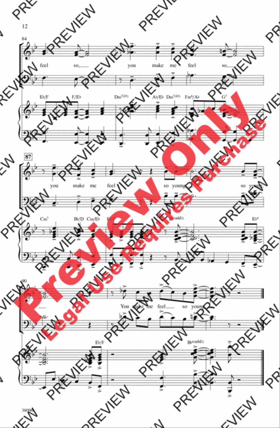 You Make Me Feel So Young 3-Part scores gallery preview page 12