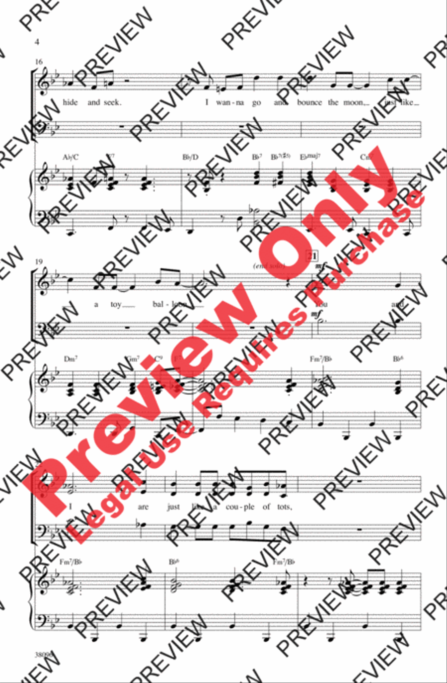 You Make Me Feel So Young 3-Part scores gallery preview page 4