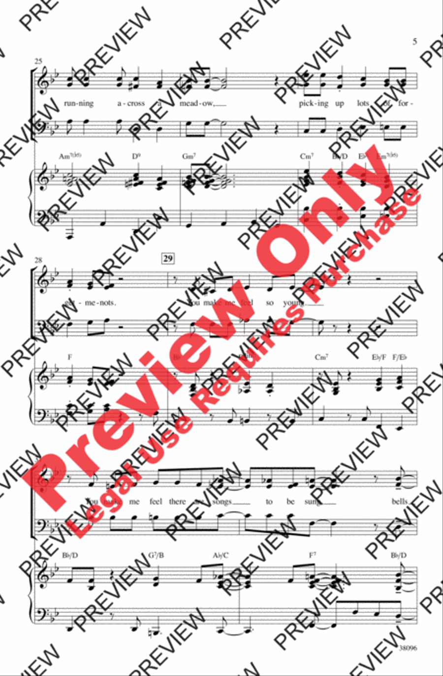 You Make Me Feel So Young 3-Part scores gallery preview page 5